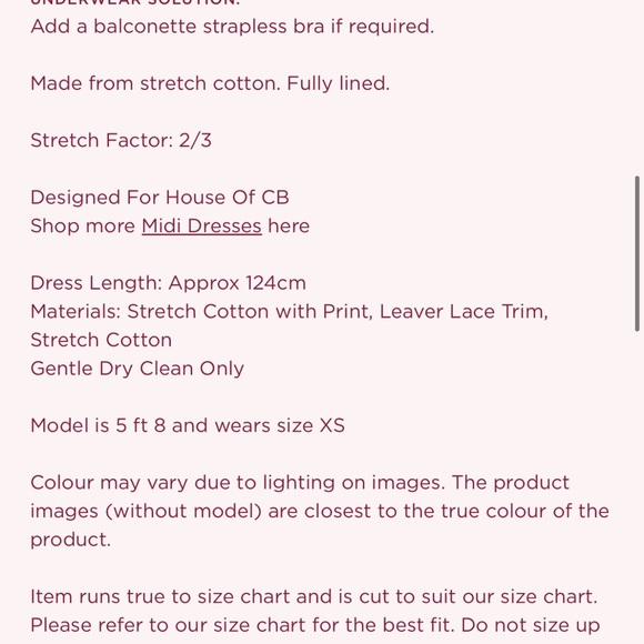 House of CB Tatiana White Flower Print Rose Floral Midi Sundress Sz M - Picture 4 of 7